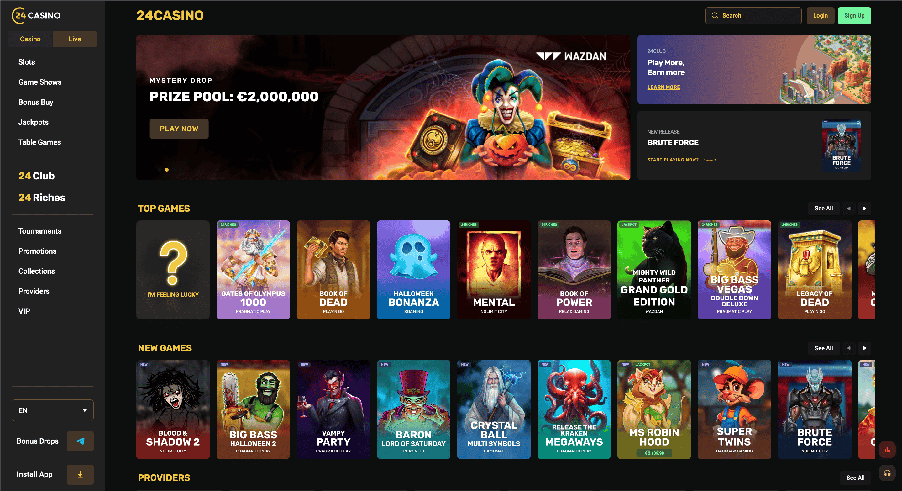 24Casino Ireland - Free Spins No Deposit