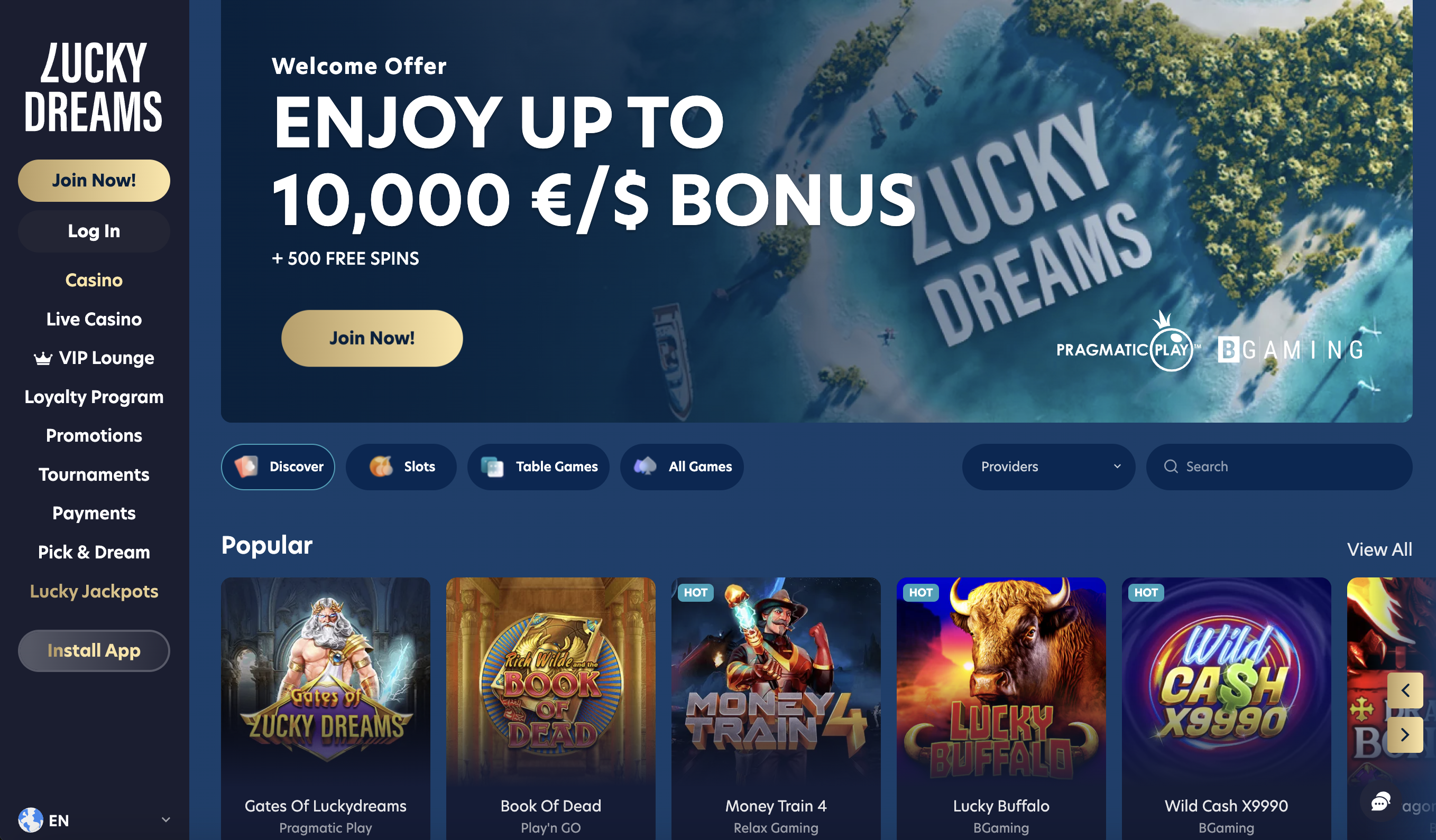 Lucky Dreams Casino Bonus