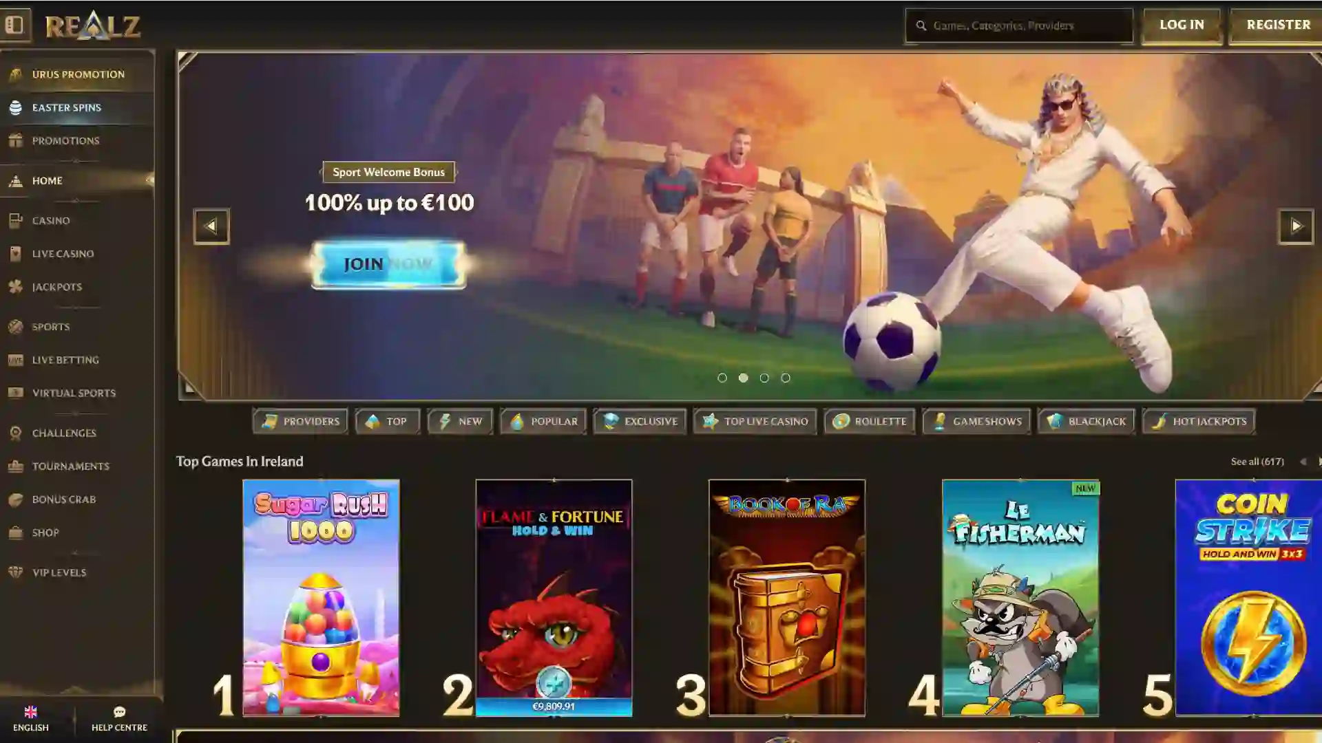 Schermata del bonus di benvenuto del casinò online con cifre e percentuali.