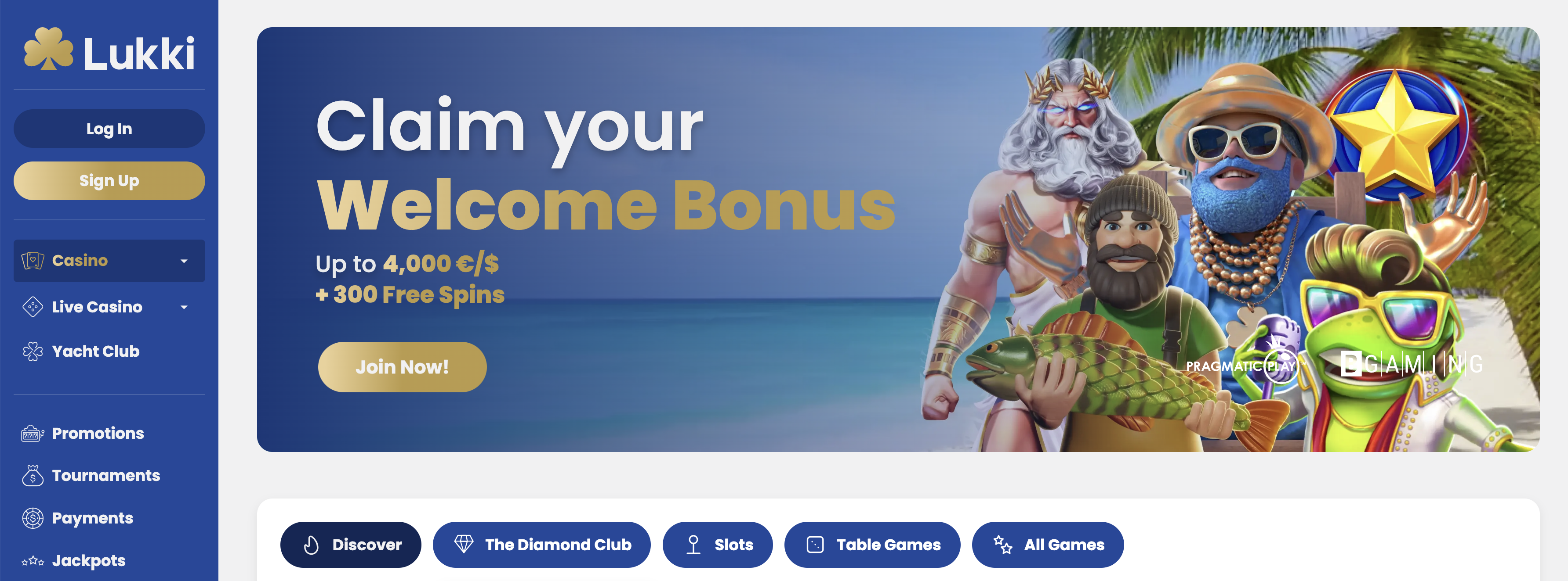 Lukki Casino Welcome Bonus 