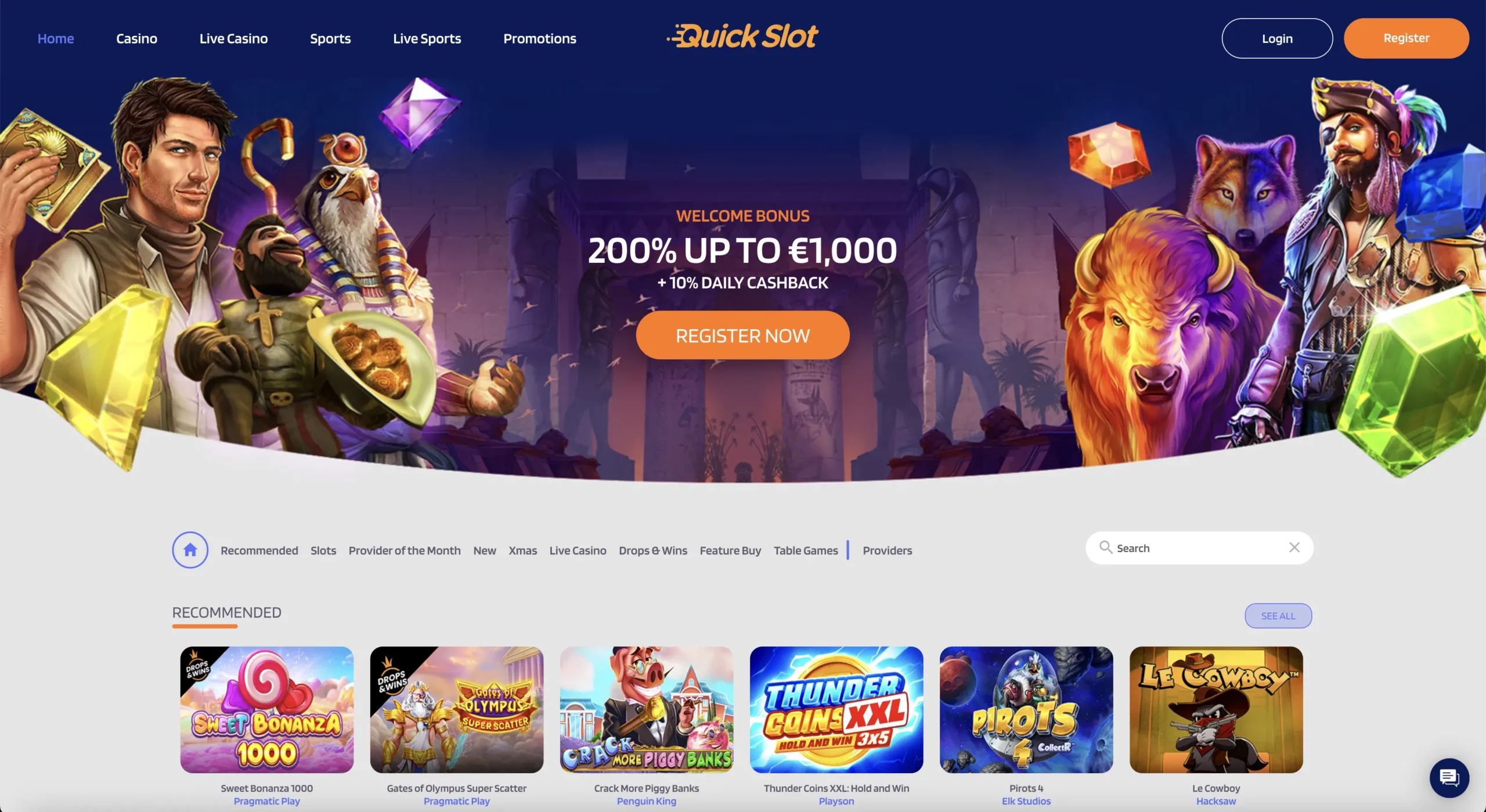 quickslot casino review with 200% bonus